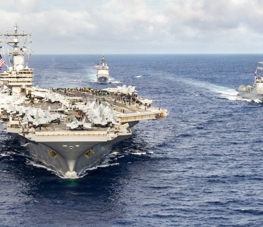 Portavioanele americane conduc exercitii de „punta mare” cu Japonia la est de Taiwan